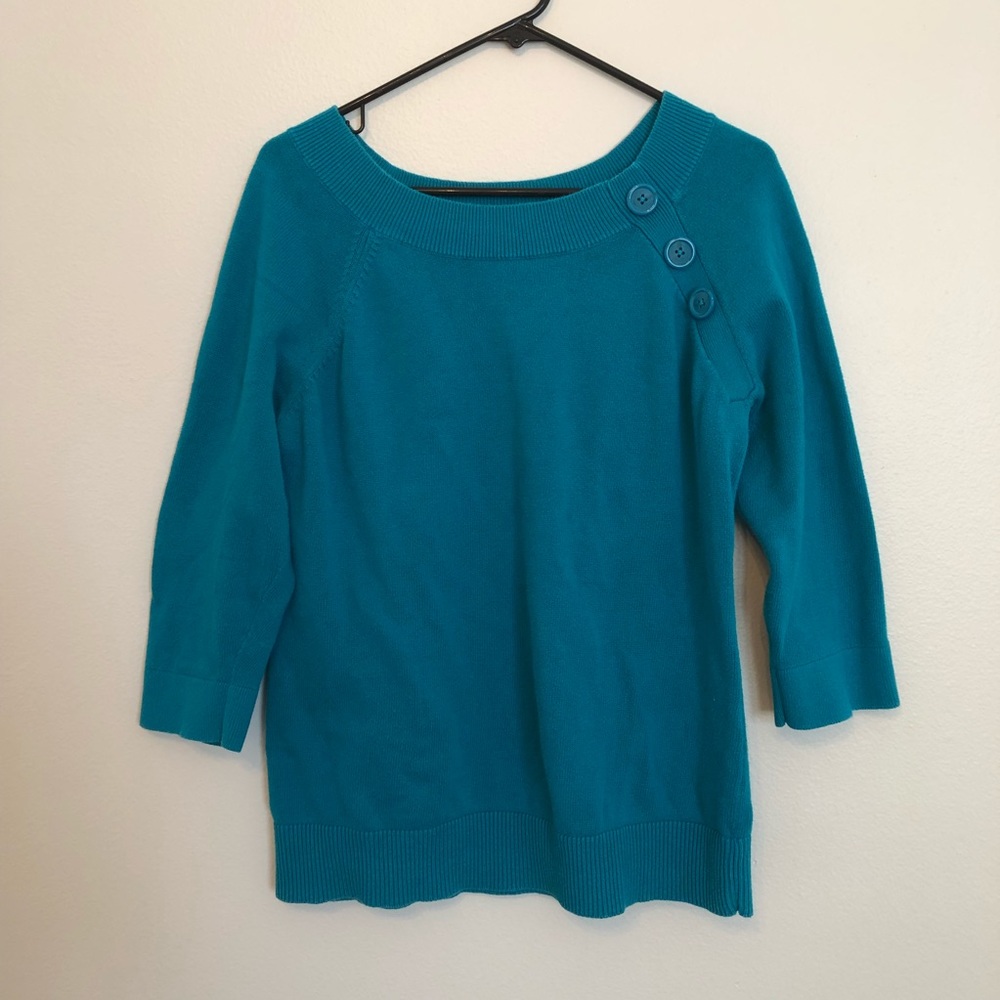 •LOFT• teal sweater